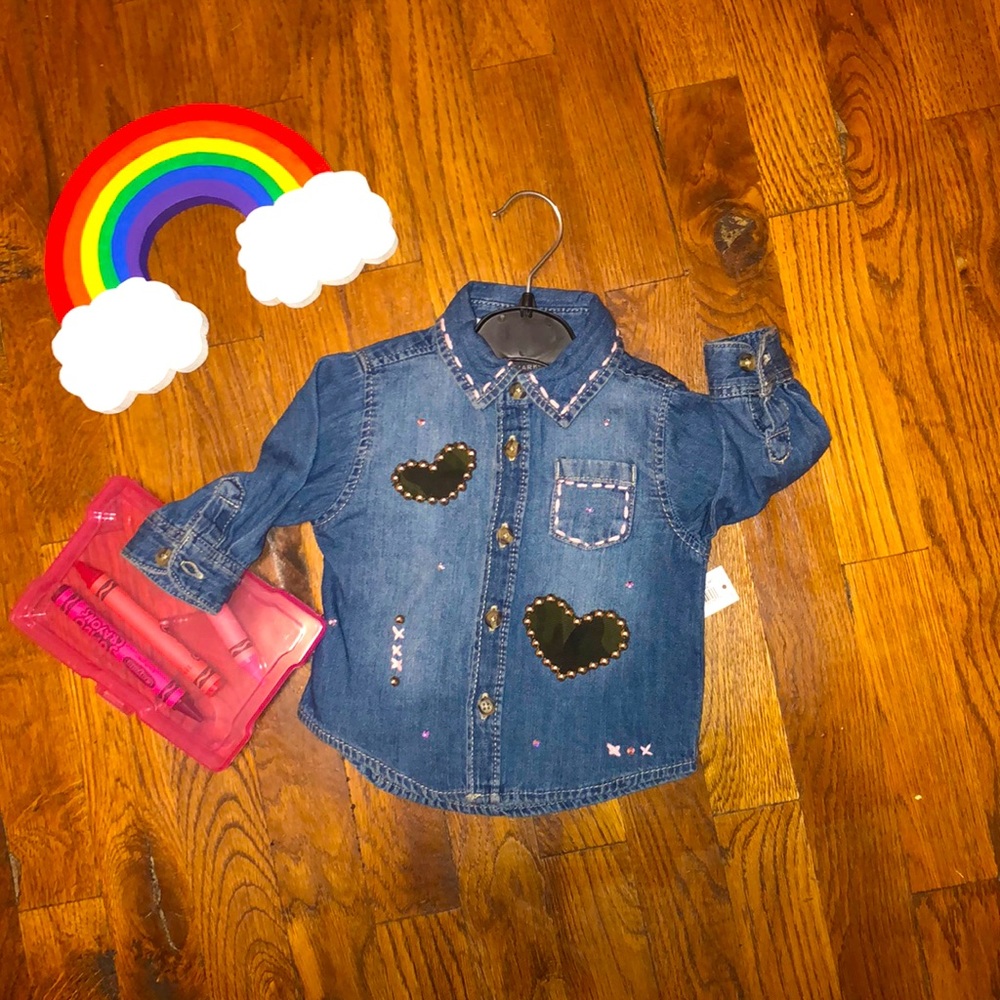 ONE OF A KIND CUSTOM Baby Denim button down shirt